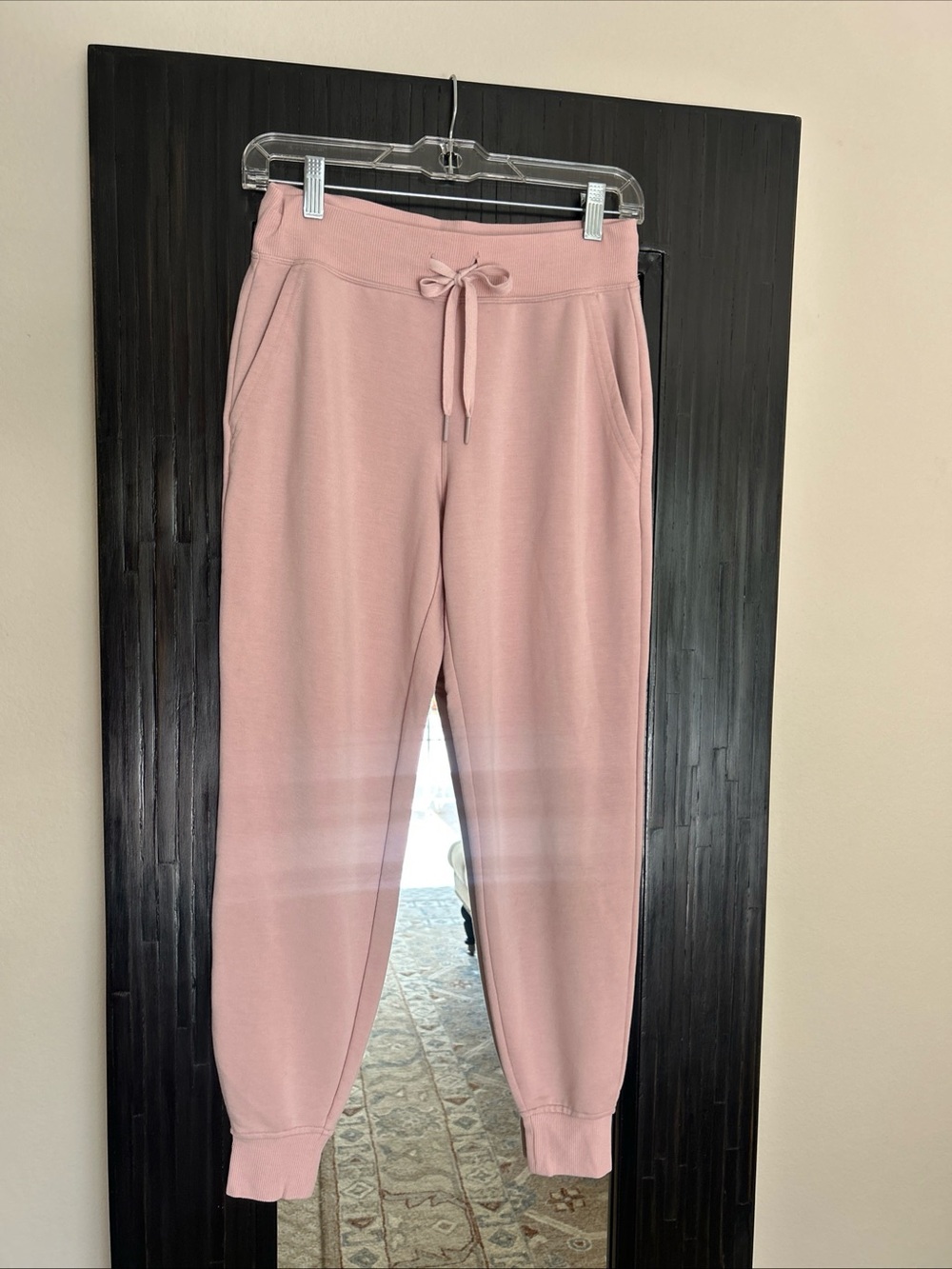 Skechers Soft SkechWeave Luxe Pink Jogger Lounge Drawstring Pants Sz XS